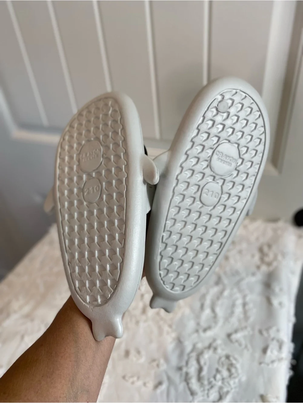 New!  Light Gray Shark Slide Sandals for Kids